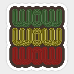 Triple Wow Sticker